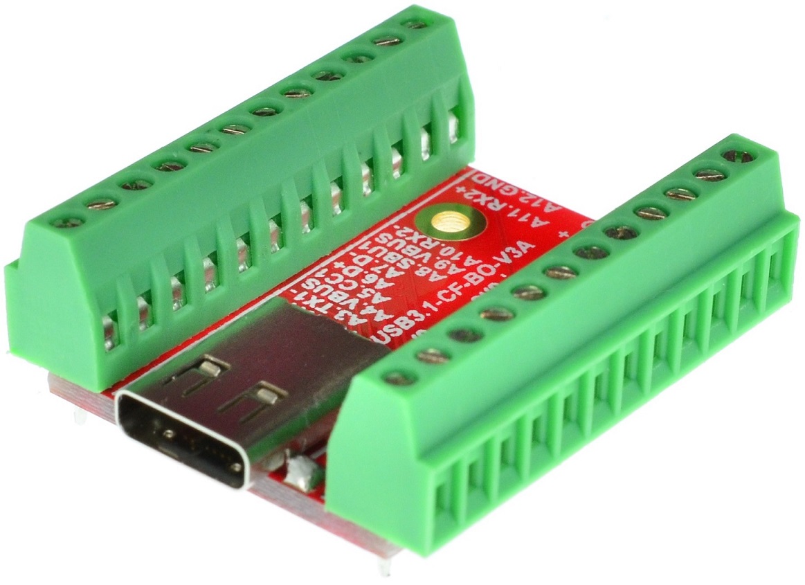 USB 3.1 Type C Female connector Breakout Board